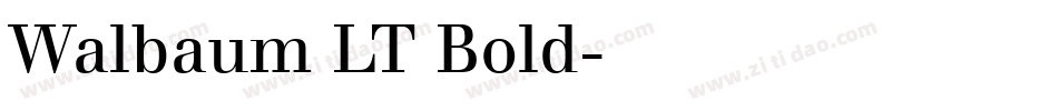 Walbaum LT Bold字体转换